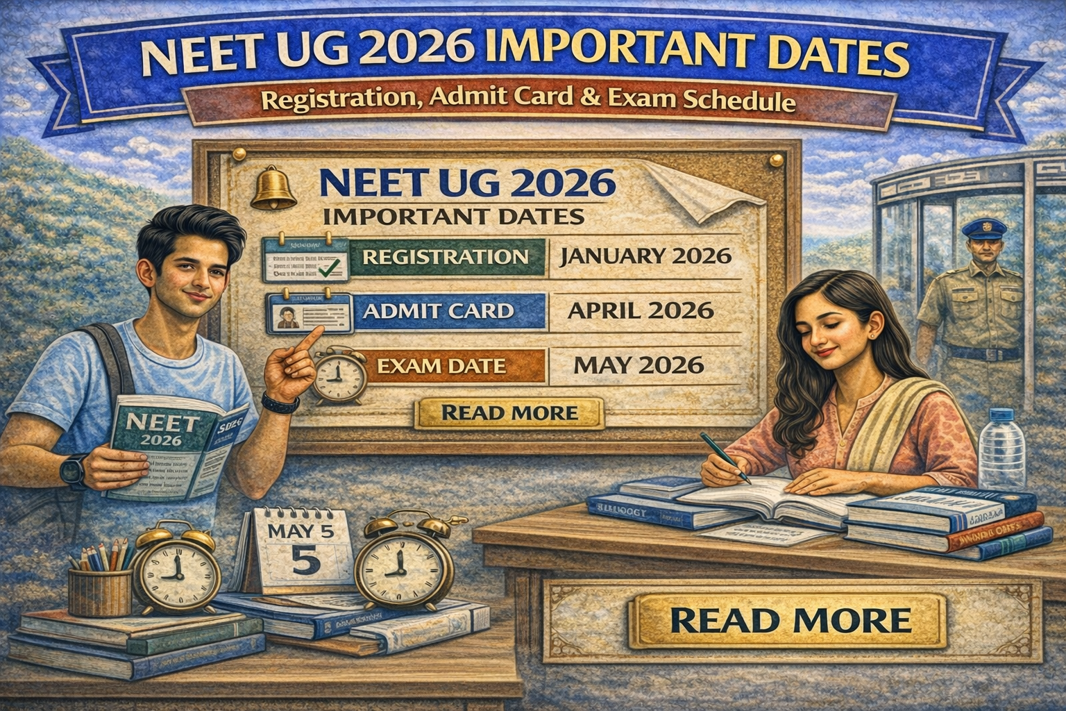 NEET UG 2026 Important Dates: Registration, Admit Card & Exam Schedule Read More.